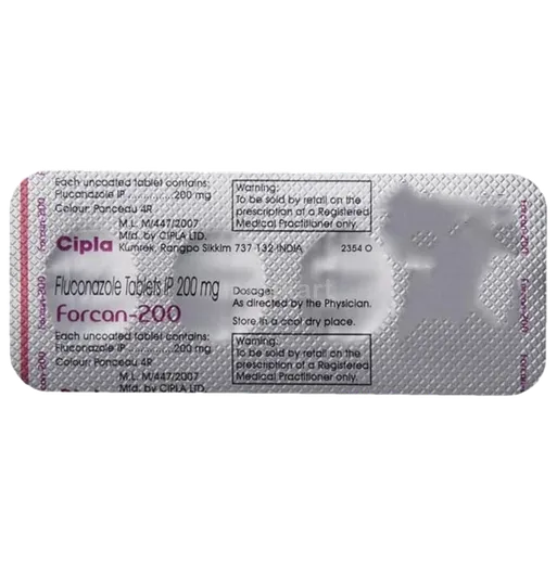 forcan 200mg tablet 4's